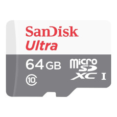 MEMORIA MICRO SDHC 64GB SANDISK ULTRA CLASE10-100M