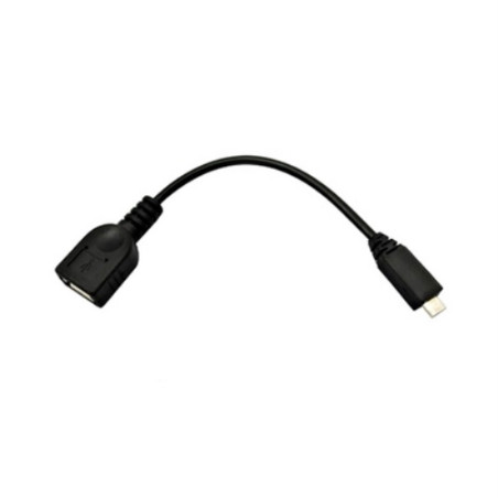 Nanocable - Cable USB 2.0 OTG de 15cm conexión MICRO B/M-A/H para Smartphones. Tablets, etc - color NEGRO