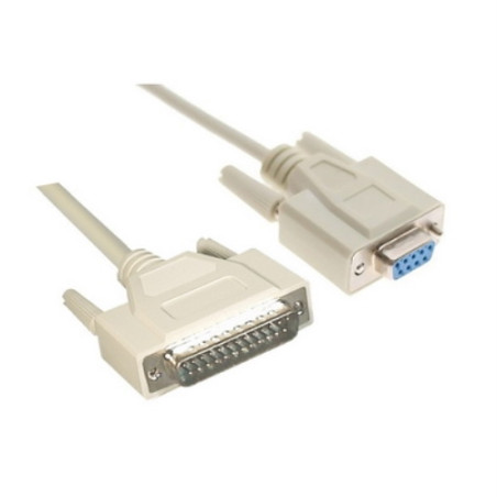 Nanocable - Cable Null Modem DB9 Hembra a DB25 Macho 1.8m