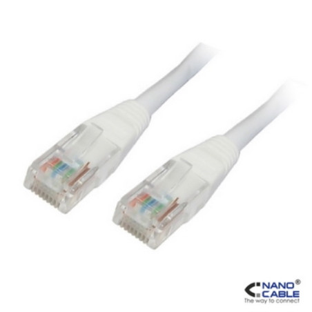 Nanocable - Cable de red latiguillo UTP CAT.5e de 5m - color Blanco