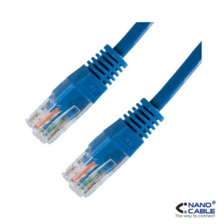 Nanocable - Cable de red latiguillo UTP CAT.5e de 2m - color Azul