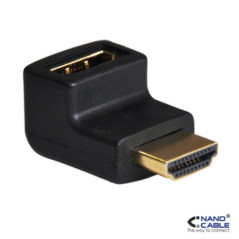 Nanocable - Adaptador HDMI V1.3 Acodado - Conexiones A/H-A/M