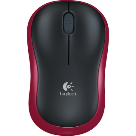 Logitech Wireless Mouse M185 - Ratón - inalámbrico - 2.4 GHz - receptor inalámbrico USB - Rojo