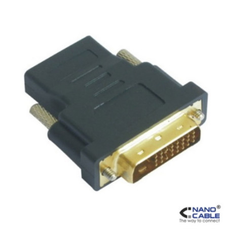 Nanocable - Adaptador DVI a HDMI - conexión DVI 24+1/M a HDMI A/H