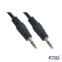 Nanocable - Cable audio estereo de 1,5m conexión jack 3.5/M-3.5/M - Para monitores, proyectores, pizarras, etc