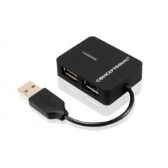 Conceptronic - Hub 4 Puertos USB 2.0 - Tamaño compacto