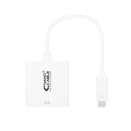 Nanocable - Conversor USB-C/M a HDMI/H - 4K - 15cm - Color Blanco