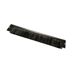 Panel guiacables superior/inferior para racks - Con cepillo - Color negro - 360mm - Para rack de 10"