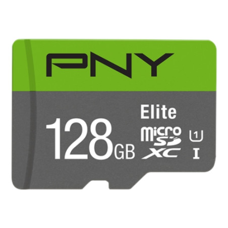 PNY - Tarjeta MicroSD 128GB + Adaptador - Clase 10 - Performance Plus