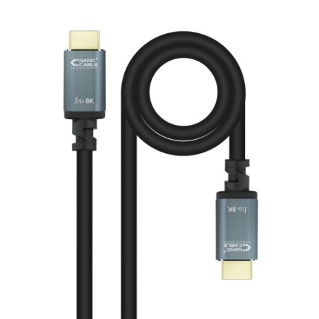Nanocable - Cable HDMI 2.1 IRIS 8K A/M-A/M Negro - 2.0 m