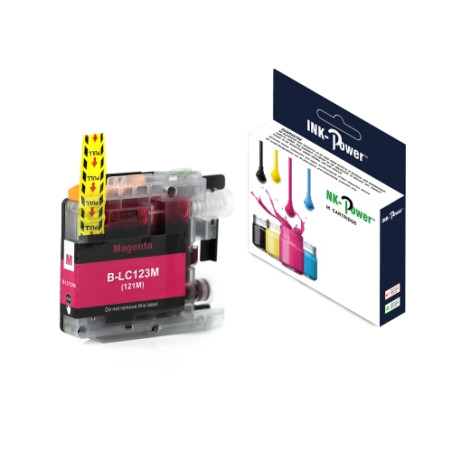 INK-POWER CARTUCHO COMP. BROTHER LC121XL/LC123XL V2 MAGENTA LC121M/LC123M 10 ML