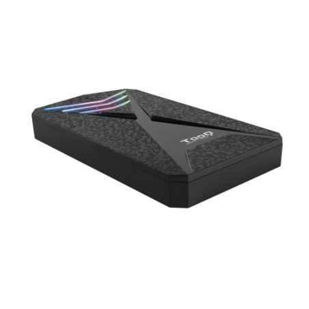 TooQ - Caja externa gaming para discos duros 2.5” SATA USB 3.0/3.1 Gen 1 LEDs multicolor