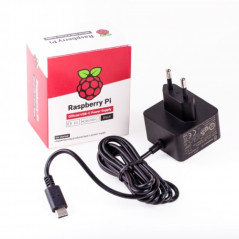 Raspberry alimentador oficial para Pi 4 - USB-C - 5V - 3A - 15W - Negro