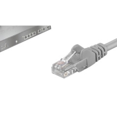 Cable de red latiguillo Cat. 6 - 24AWG - UTP - 0,25 m - Gris