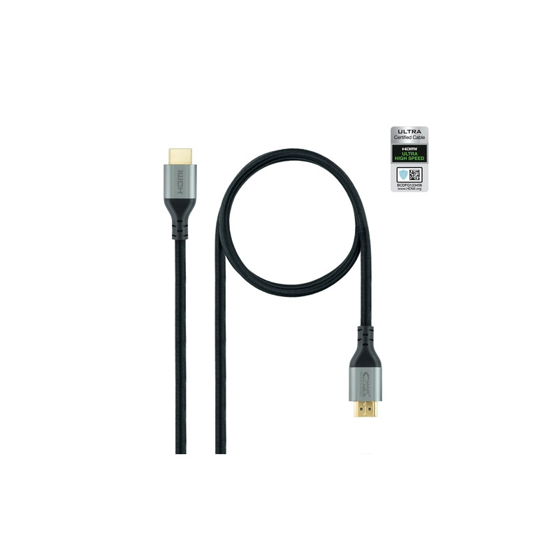 Nanocable - Cable HDMI 2.1 Certificado Ultra HS M-M - Negro - 1 M