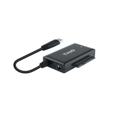 Tooq - Adaptador USB 3.0 USB-A a SATA para discos duros de 2.5" y 3.5" con alimentador