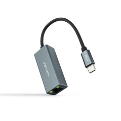 CONVERSOR USB-C ETHERNET GB Mbps, GRIS 15 CM