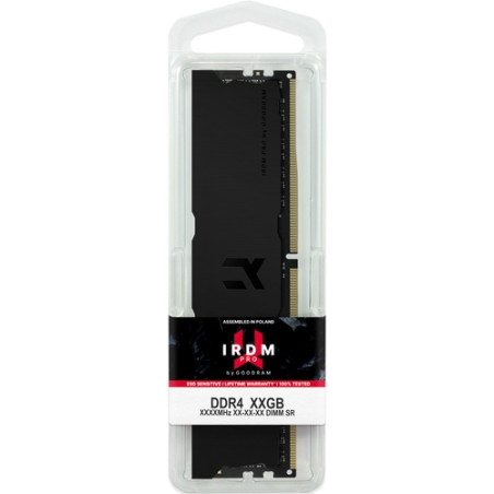 GoodRam IRDM Pro Deep Black - 32GB (2x16GB) DDR4 - 3600MHz - PC4-28800 - 1,35V - Disipador negro