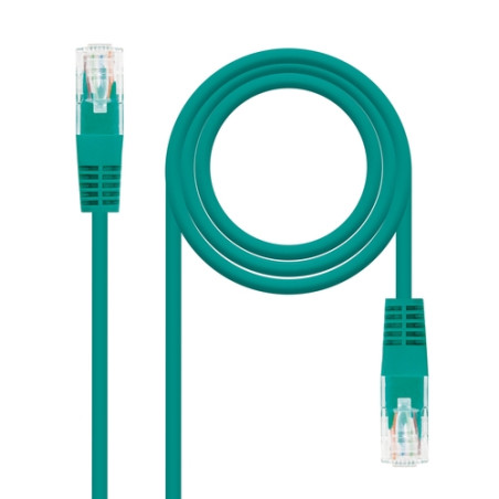Nanocable - Cable red latiguillo cat.6 utp awg24 verde 25 cm