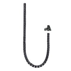 Organizador de cables flexible - 25 mm - 1.0m - Negro