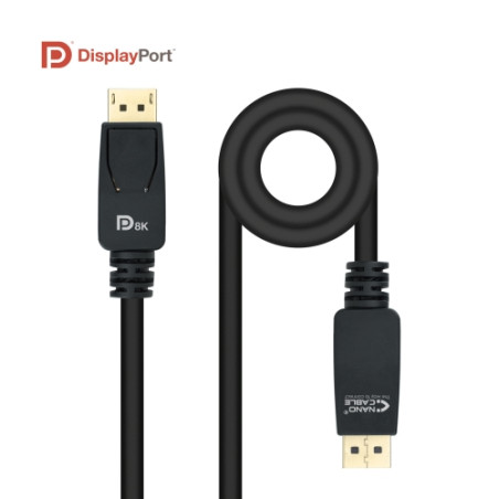 Nanocable - Cable DisplayPort 1.4 Certificado VESA DP/M-DP/M - Negro - 3.0m