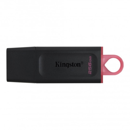 Kingston - Exodia Memoria USB 256GB - USB 3.2 Gen 1 - Con Tapa - Enganche para Llavero - Color Negro