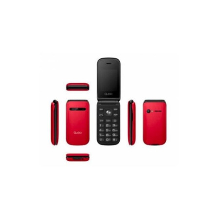 Qubo - Telefono movil Senior Qubo X-209 - 2.4" - 2G/GSM Dual SIM - Jack 3.5 - Boton SOS - Radio FM - Rojo