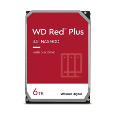 WD Red Plus NAS WD60EFPX - DDsco duro - 6TB - interno - 3.5" - SATA 6GB/s - búfer:256MB - 5400 rpm