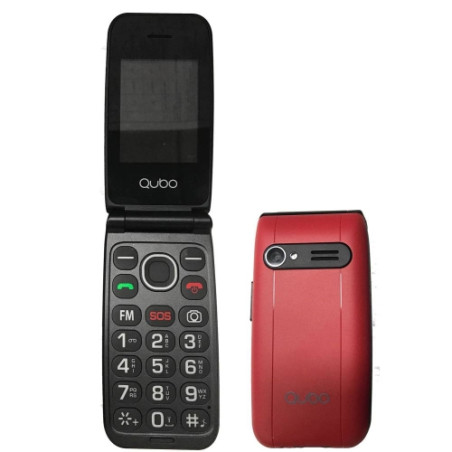 Telefono Libre Qubo Neo NW - 2.4" - 32+32GB - Camara 0,3 MP - Linterna - Altavoz Manos Libres - Radio FM - Rojo