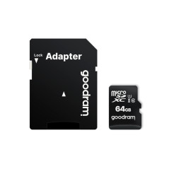 Goodram MicroSD - 64GB - Incluye adaptador a SD - CL 10 UHS I