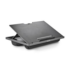 NGS Lapnest - Soporte para portátiles de hasta 15.6" - Base acolchada para mesa, sofá, cama, coche.