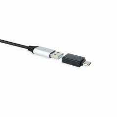 Adaptador USB-C a USB 3.1, USB-C/M-USB-A/H, Aluminio, Negro