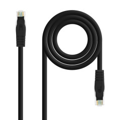 Nanocable - Cable red latiguillo lszh cat.6a utp awg24 negro 25cm