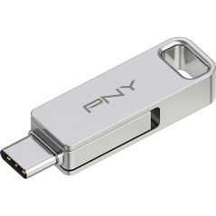PNY USB Duo Link 3.2 64GB  - 1 x USB-C - 1 x USB 3.2 - Lectura 200 Mb/s