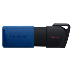 Kingston - Exodia M Memoria USB 64GB - USB 3.2 Gen 1 - Capucha móvil - Enganche para Llavero - Color Negro