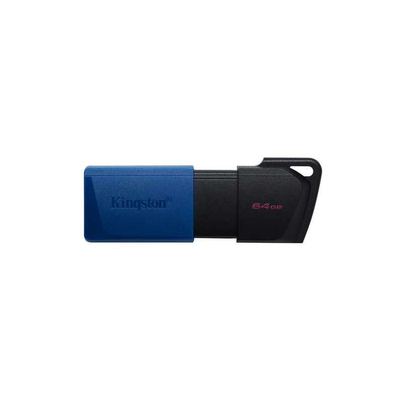 Kingston - Exodia M Memoria USB 64GB - USB 3.2 Gen 1 - Capucha móvil - Enganche para Llavero - Color Negro