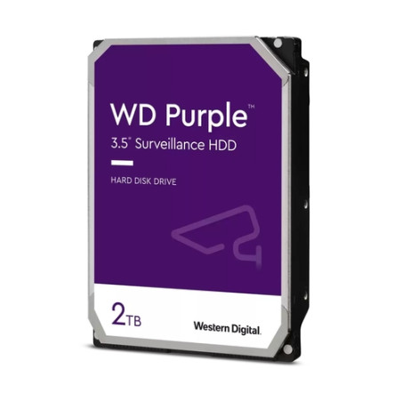 WD Purple WD23PURZ - Disco duro - 2TB - interno - 3.5" - SATA-600 - búfer: 256 MB - 5400 rpm