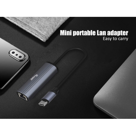 ADAPTADOR EQUIP USB-C A RJ45 GIGA + USB PD 100W